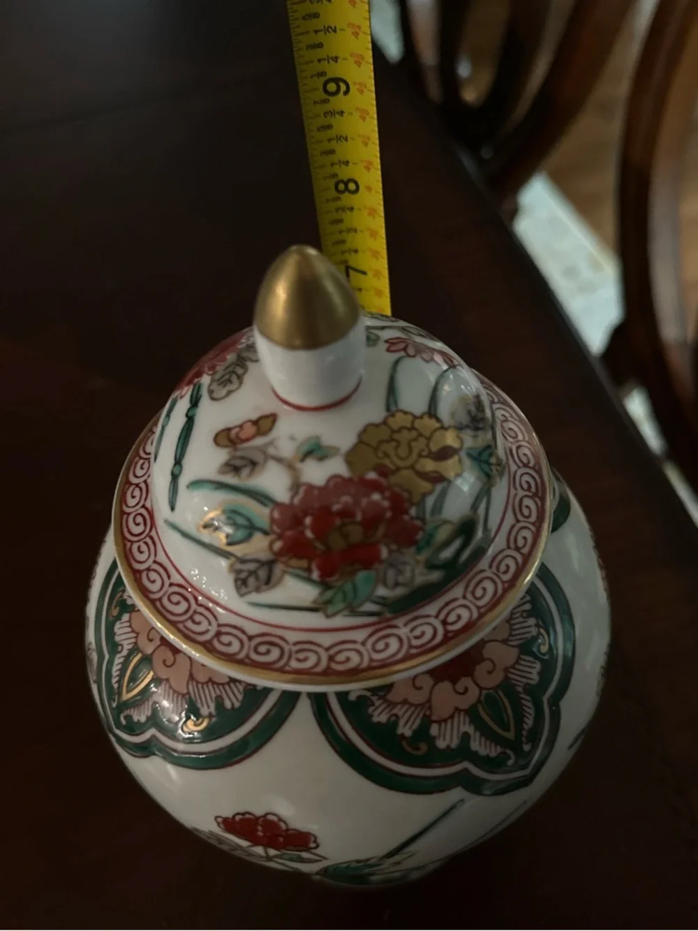 STUNNING ANTIQUE JAPANESE KUTANI GINGER JAR IN EUC